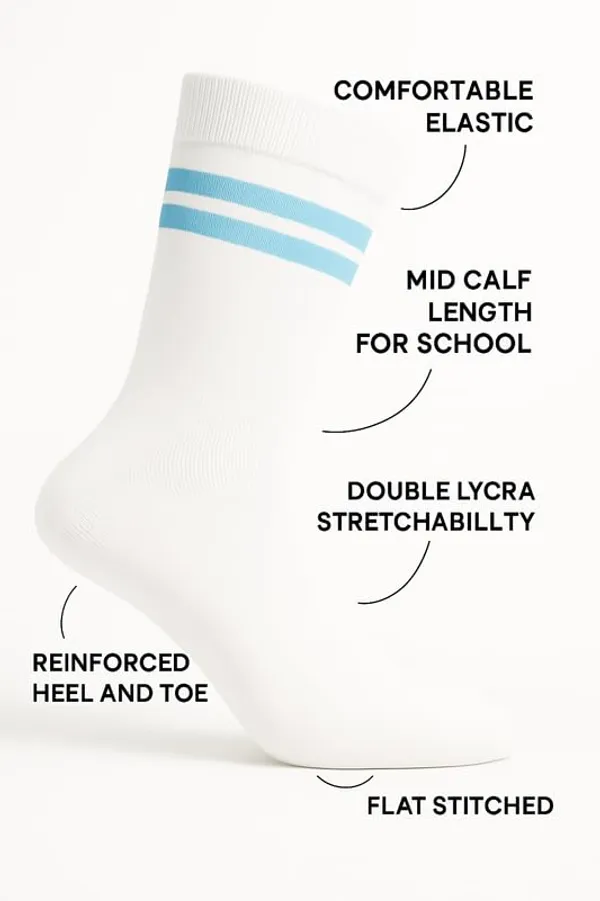 White_And_Sky_Blue_Kids_And_Adults_Socks_With_80%_Cotton,_20%_Lycra_(_Pack_Of_3_)