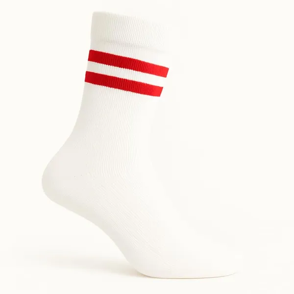 White_And_Red_Kids_And_Adults_Socks_With_80%_Cotton,_20%_Lycra_(_Pack_Of_3_)