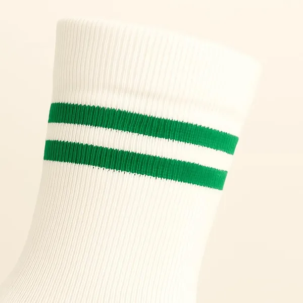 White_And_Green_Kids_And_Adults_Socks_With_80%_Cotton,_20%_Lycra_(_Pack_Of_3_)