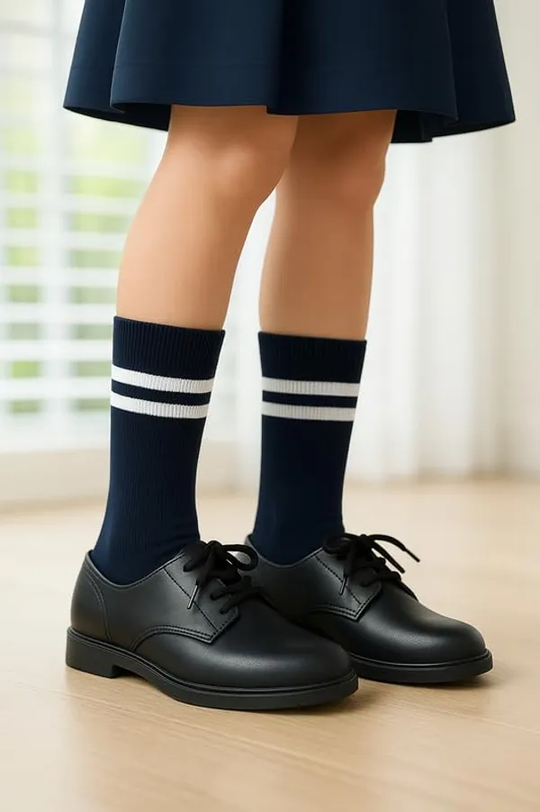 Navy_Blue_And_White_Kids_And_Adults_Socks_With_80%_Cotton,_20%_Lycra_(_Pack_Of_3_)