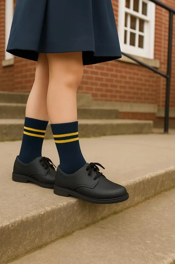 Navy_Blue_And_Yellow_Kids_And_Adults_Socks_With_80%_Cotton,_20%_Lycra_(_Pack_Of_3_)