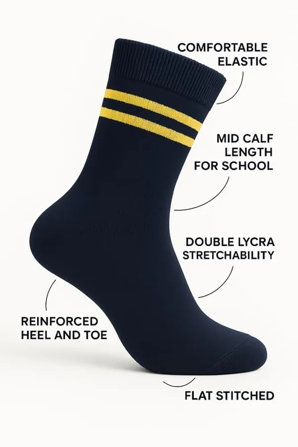 Navy_Blue_And_Yellow_Kids_And_Adults_Socks_With_80%_Cotton,_20%_Lycra_(_Pack_Of_3_)
