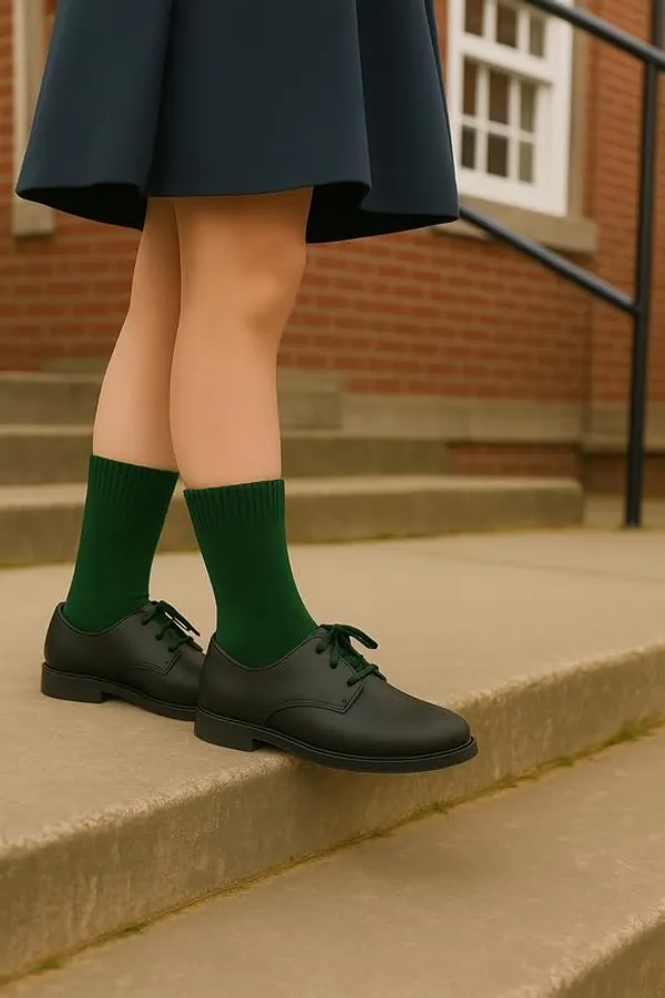 Green_Kids_And_Adults_Socks_With_Cotton_(_Pack_Of_3_)