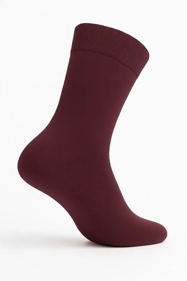 Maroon_Kids_And_Adults_Socks_With_80%_Cotton,_20%_Lycra_(_Pack_Of_3_)