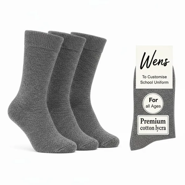 Dark_Grey_Kids_And_Adults_Socks_With_80%_Cotton,_20%_Lycra_(_Pack_Of_3_)
