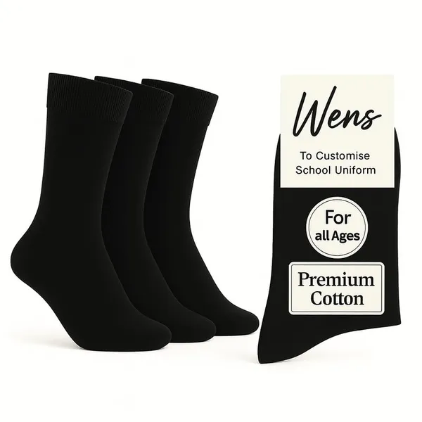 Black_Kids_And_Adults_Socks_With_Cotton_(_Pack_Of_3_)