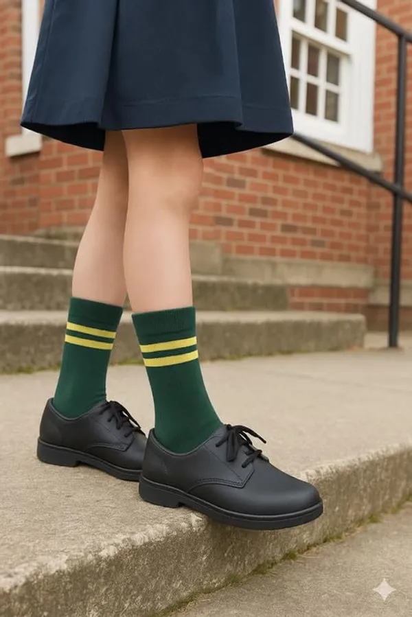 Bottle_Green_Kids_And_Adults_Socks_With_80%_Cotton,_20%_Lycra_(_Pack_Of_3_)