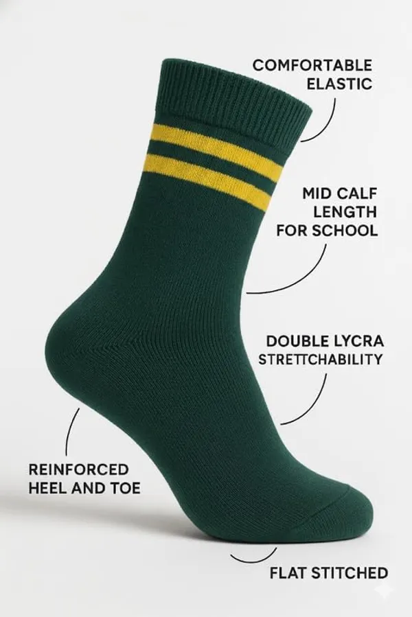 Bottle_Green_Kids_And_Adults_Socks_With_80%_Cotton,_20%_Lycra_(_Pack_Of_3_)