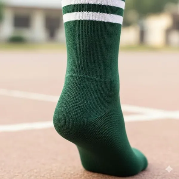 Bottle_Green_And_White_Kids_And_Adults_Socks_With_80%_Cotton,_20%_Lycra_(_Pack_Of_3_)