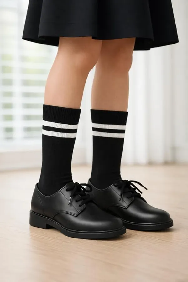 Black_And_White_Kids_And_Adults_Socks_With_80%_Cotton,_20%_Lycra_(_Pack_Of_3_)