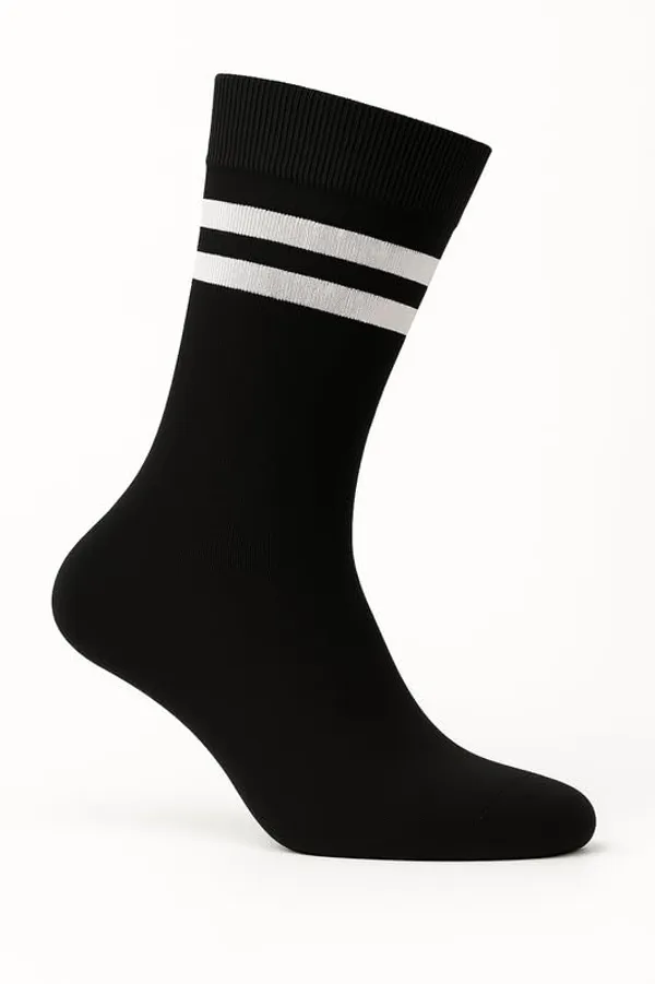 Black_And_White_Kids_And_Adults_Socks_With_80%_Cotton,_20%_Lycra_(_Pack_Of_3_)