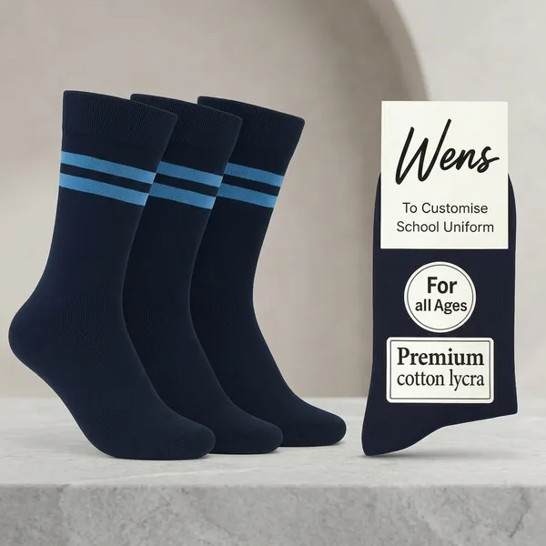 Navy_Blue_And_Sky_Blue_Kids_And_Adults_Socks_With_80%_Cotton,_20%_Lycra_(_Pack_Of_3_)