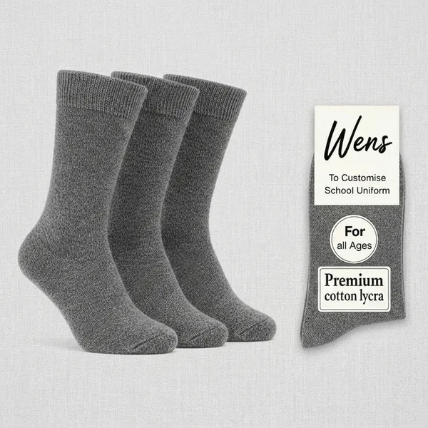 Dark_Grey_Kids_And_Adults_Socks_With_80%_Cotton,_20%_Lycra_(_Pack_Of_3_)