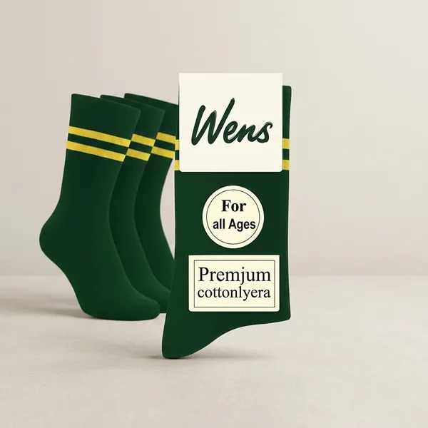 Bottle_Green_Kids_And_Adults_Socks_With_80%_Cotton,_20%_Lycra_(_Pack_Of_3_)