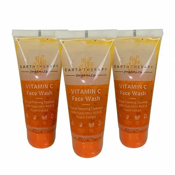 Earth_Therapy_Organics_Vitamin_C_Hyaluronic_Acid_Peach_Extract_Face_Wash_-_Pack_of_3