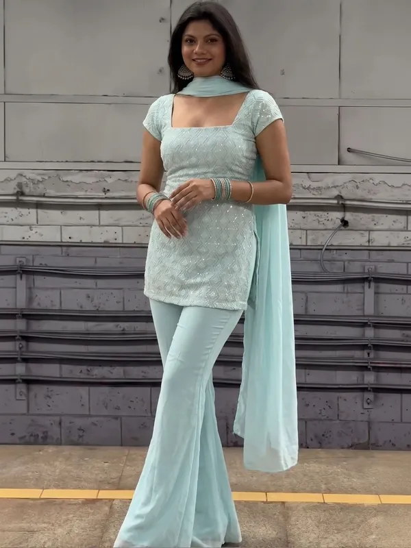 Sky_Blue_Georgette_Regular_Sequin_Embroidered_Kurta_Set_For_Women