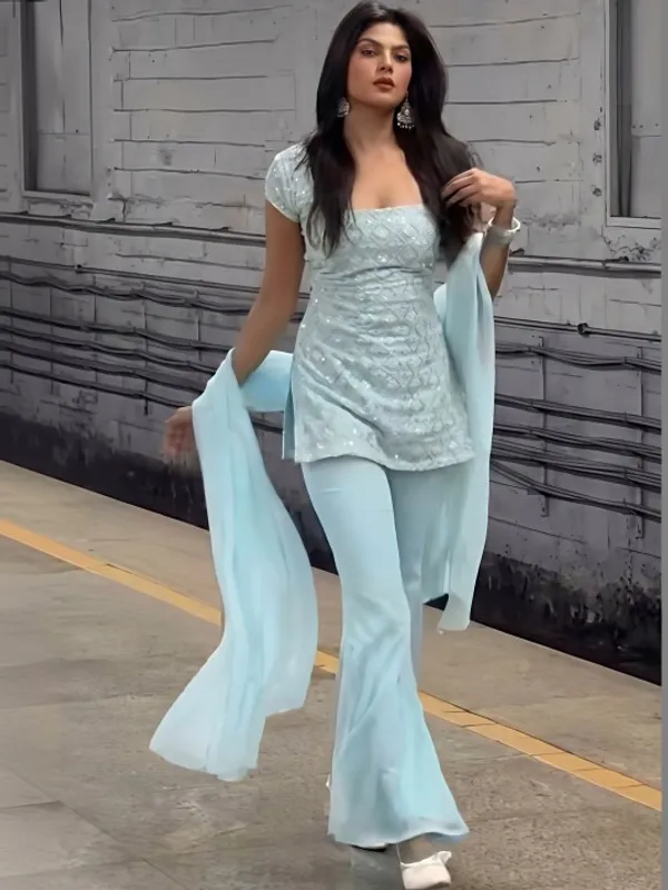 Sky_Blue_Georgette_Regular_Sequin_Embroidered_Kurta_Set_For_Women
