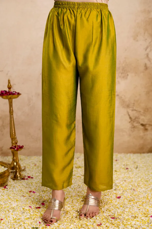 Green_Vichitra_Silk_Anarkali_Embroidered_Kurta_Set_For_Women