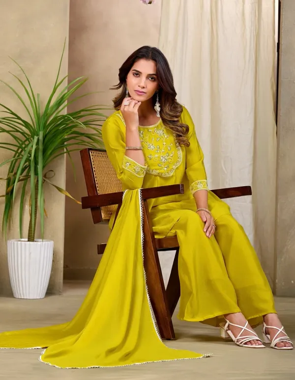 Earth_Silk_Embroidered_Beadswork_Peplum_Kurti_And_Sharara_Set_With_Dupatta