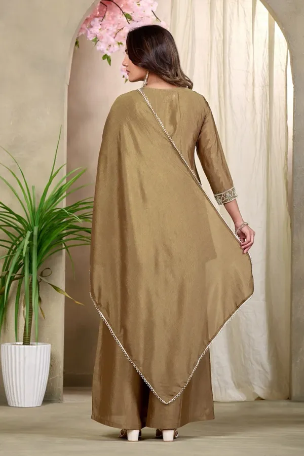 Earth_Silk_Embroidered_Beadswork_Peplum_Kurti_And_Sharara_Set_With_Dupatta