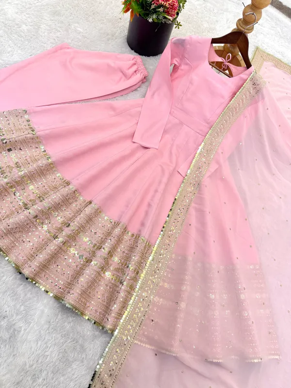 Pink_Roman_Silk_Anarkali_Sequence_Embroidered_Anarkali_Set_For_Women