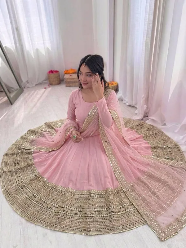 Pink_Roman_Silk_Anarkali_Sequence_Embroidered_Anarkali_Set_For_Women