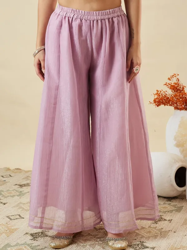 Lavender_Crinkle_A_Line_Embroidered_Kurta_Set_For_Women