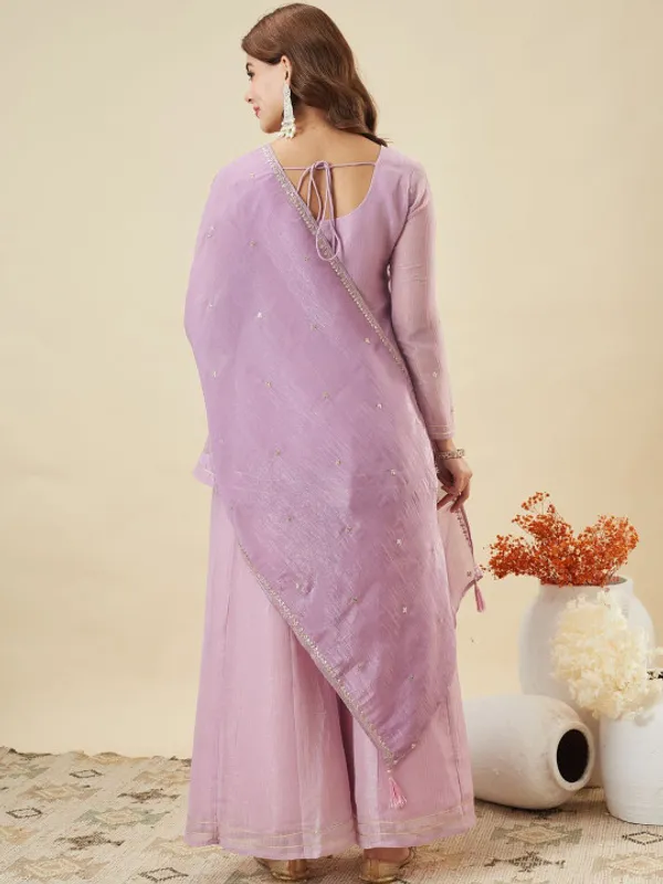 Lavender_Crinkle_A_Line_Embroidered_Kurta_Set_For_Women