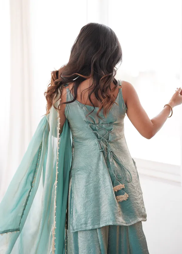 Sky_Blue_Art_Silk_Regular_Embroidered_Kurta_&_Sharara_Set_For_Women