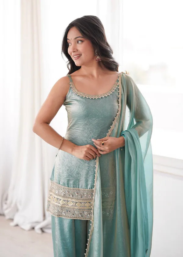 Sky_Blue_Art_Silk_Regular_Embroidered_Kurta_&_Sharara_Set_For_Women
