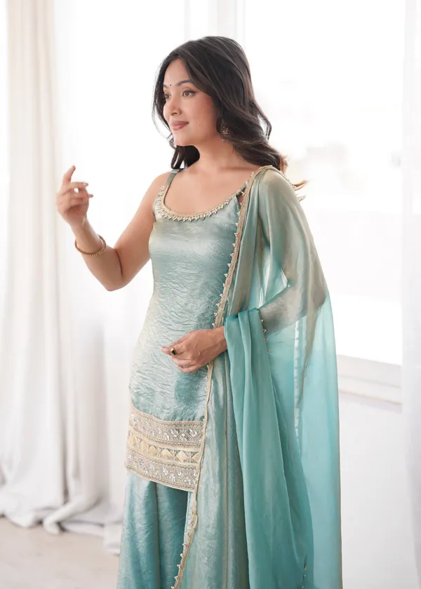 Sky_Blue_Art_Silk_Regular_Embroidered_Kurta_&_Sharara_Set_For_Women