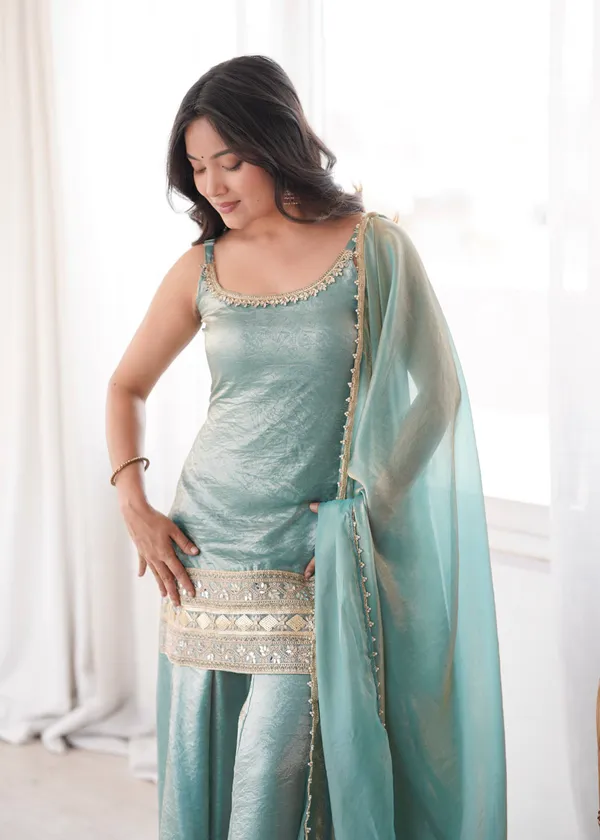 Sky_Blue_Art_Silk_Regular_Embroidered_Kurta_&_Sharara_Set_For_Women