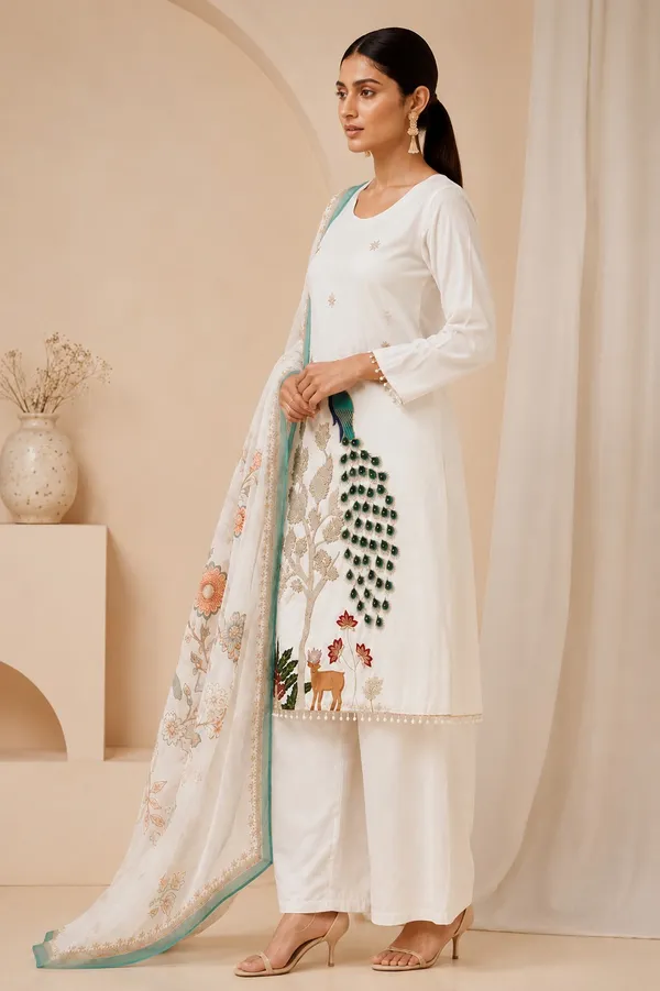 Women_Ethnic_Motifs_Embroidered_Regular_Thread_Work_Kurta_with_Palazzos_&_With_Dupatta