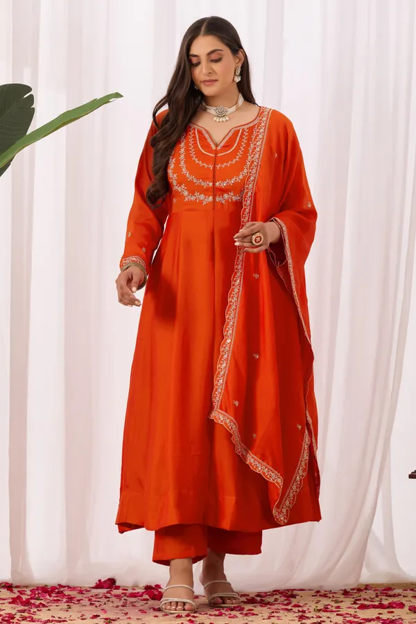 Orange_Cotton_Anarkali_Ethnic_Embroidered_Kurta_Set_For_Women