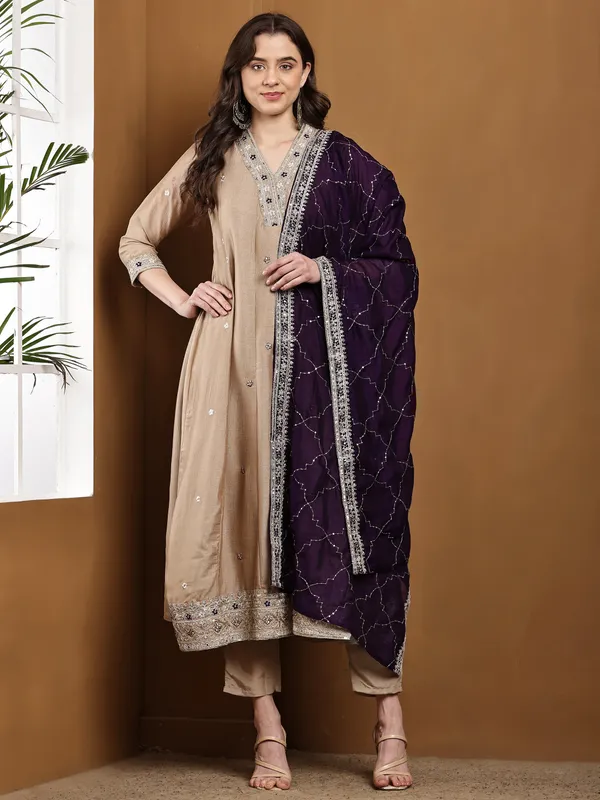 Cream_Cotton_A_Line_Ethnic_Embroidered_Kurta_Set_For_Women