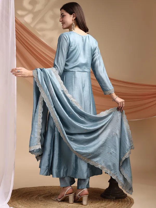 Blue_Cotton_Anarkali_Ethnic_Embroidered_Kurta_Set_For_Women