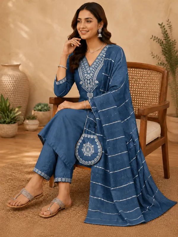 Women_Floral_Embroidered_Kurta_with_Trousers_&_Dupatta
