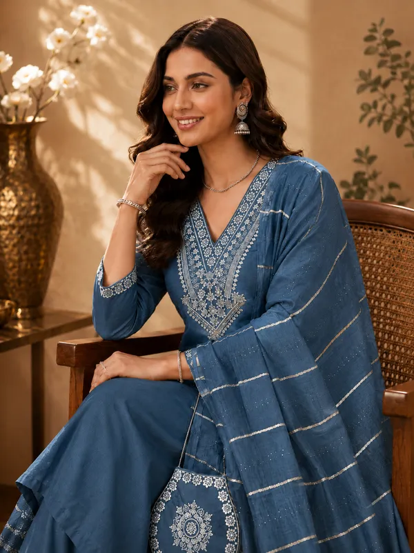 Women_Floral_Embroidered_Kurta_with_Trousers_&_Dupatta