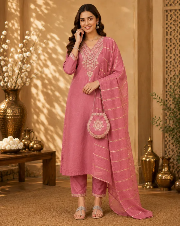 Women_Floral_Embroidered_Kurta_with_Trousers_&_Dupatta