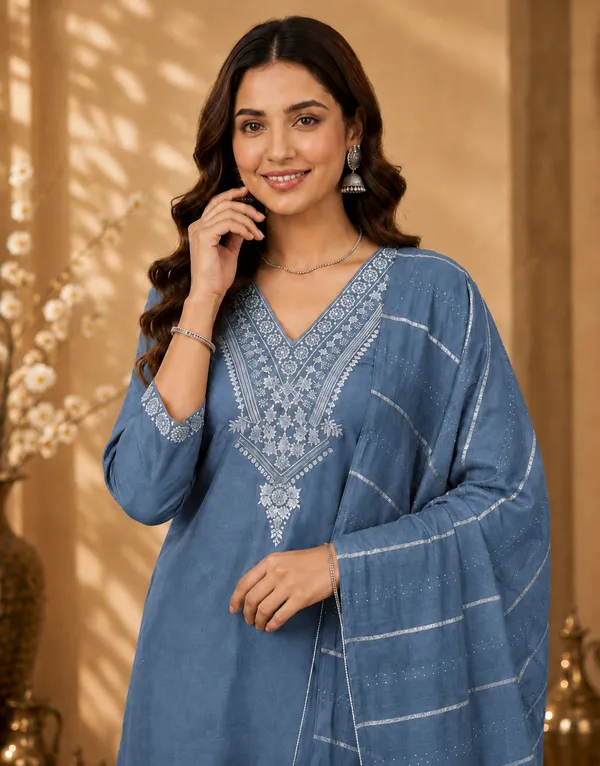 Women_Floral_Embroidered_Kurta_with_Trousers_&_Dupatta