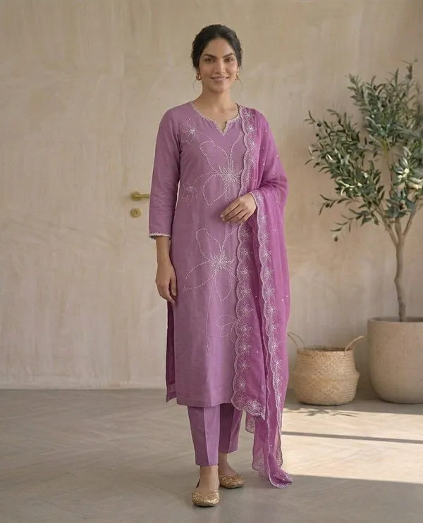 Women's_Rayon_Embroidered_Kurta_Pant_Co-Ord_Set_|_Ethnic_Collection