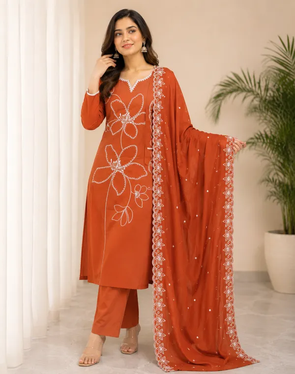 Women's_Rayon_Embroidered_Kurta_Pant_Co-Ord_Set_|_Ethnic_Collection