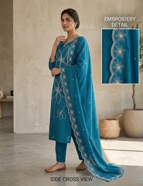 Women's_Rayon_Embroidered_Kurta_Pant_Co-Ord_Set_|_Ethnic_Collection