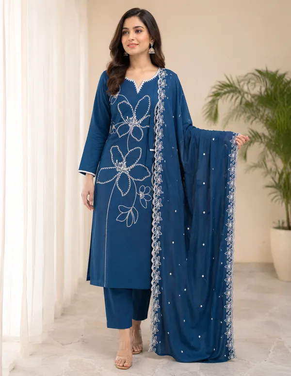 Women's_Rayon_Embroidered_Kurta_Pant_Co-Ord_Set_|_Ethnic_Collection
