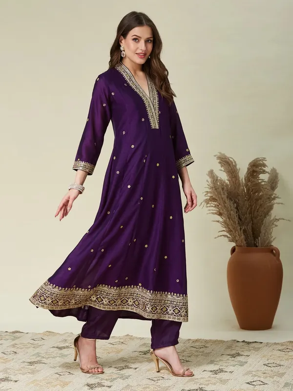 Purple_Vichitra_Silk_Straight_Embroidered_Anarkali_Suit_Set_For_Women