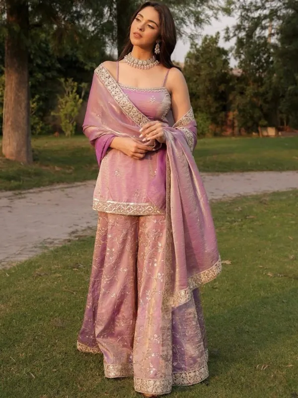 Mauve_Pink_Fendi_Satin_Regular_Floral_Embroidered_Kurta_Set_For_Women