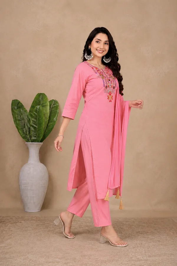 women's_pink_straight-cut_traditional_ethnic_kurta_set