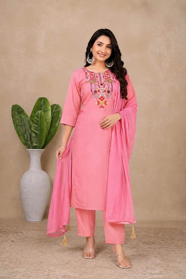 women's_pink_straight-cut_traditional_ethnic_kurta_set