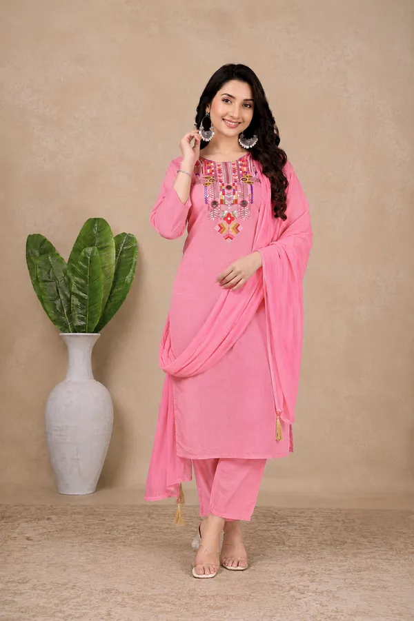 women's_pink_straight-cut_traditional_ethnic_kurta_set