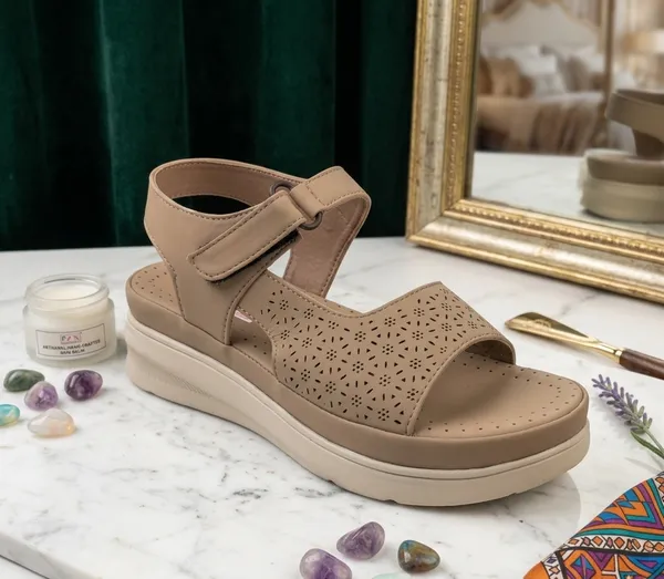 Beige_Synthetic_Laser_Cut_Platform_Wedge_Sandals_For_Women